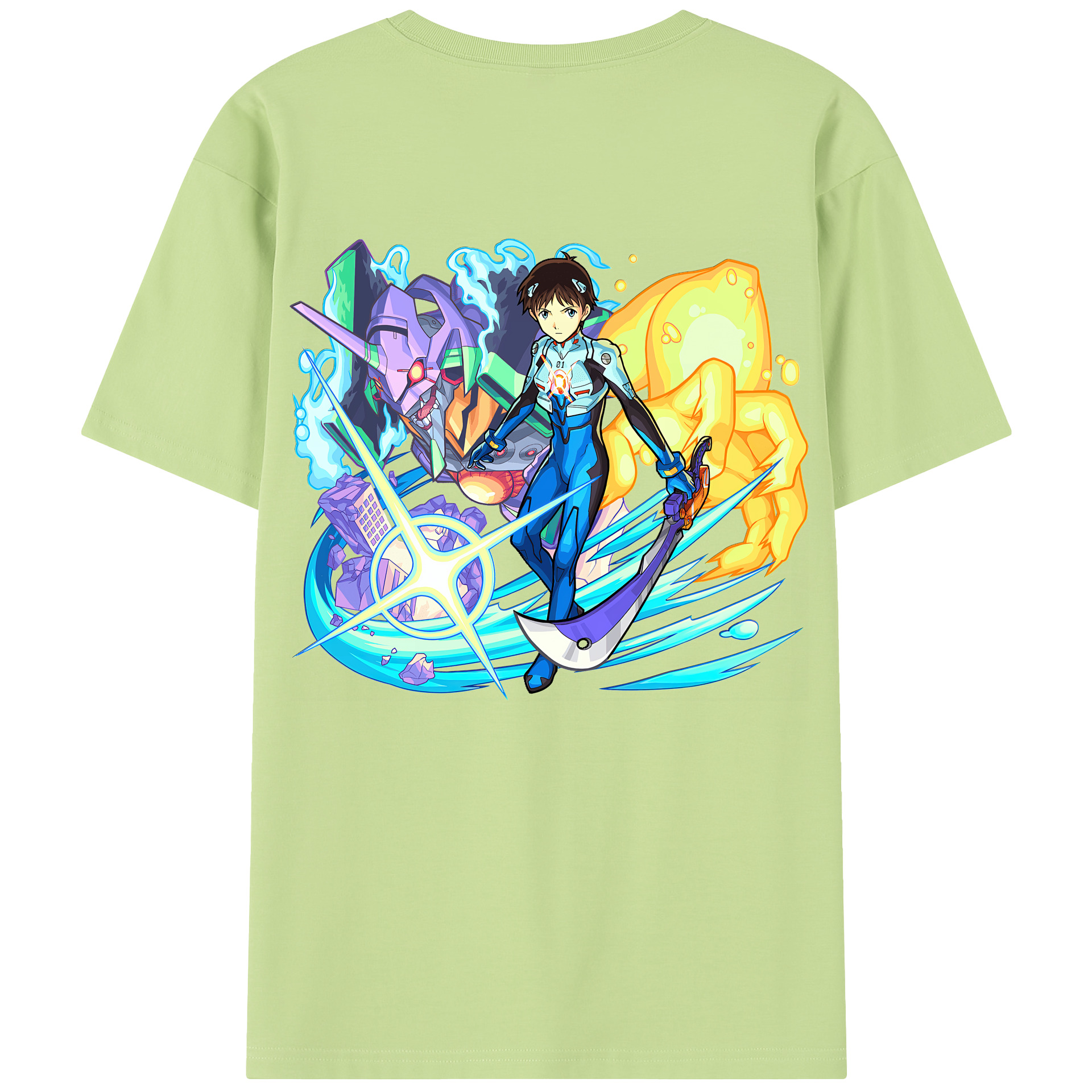 （画像用） EVA 新世紀エヴァンゲリオン 綿100％半袖Tシャツ（背面プリント）